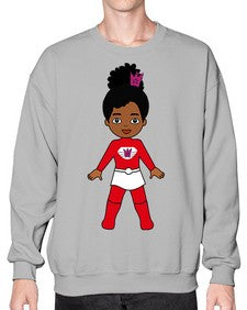 super kids girl 5# - black girls or women- Sweatshirt - Crew