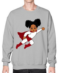 super kids girl 6# - black girls or women- Sweatshirt - Crew