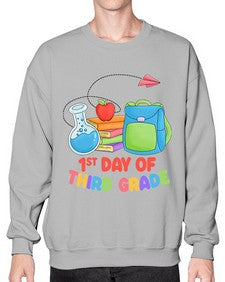 third day of third Grade 945# - third grade- Sweatshirt - Crew