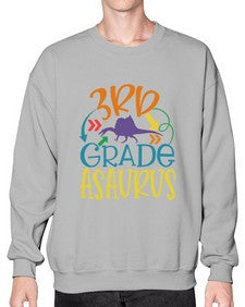 third grade asaurus 948# - third grade- Sweatshirt - Crew