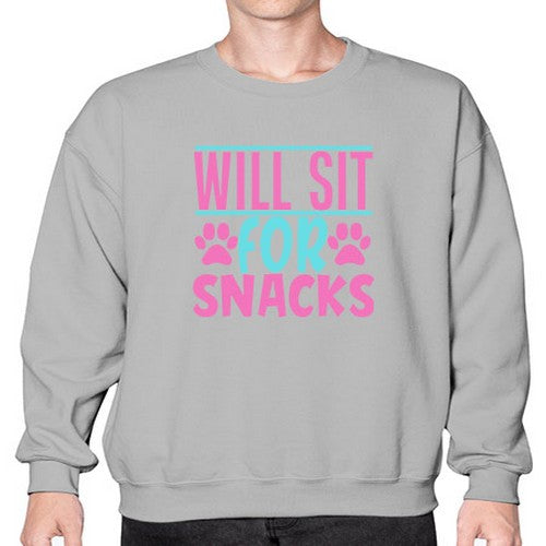 will sit for snacks Style 57# - dogs- Sweatshirt - Crew