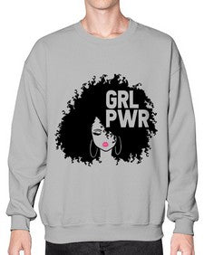 woman face grlpwr 1# - black girls or women- Sweatshirt - Crew