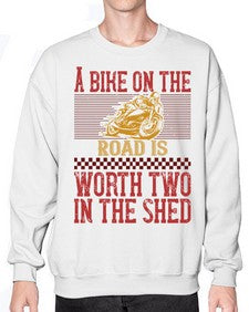 A bike on the worth two in the shet 1# - motorcycle- Sweatshirt - Crew