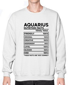 Aquarius Nutrition Facts 67# - aquarius- Sweatshirt - Crew