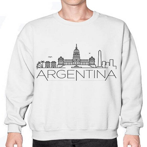 Argentina Minimal Skyline 341# - cities- Sweatshirt - Crew