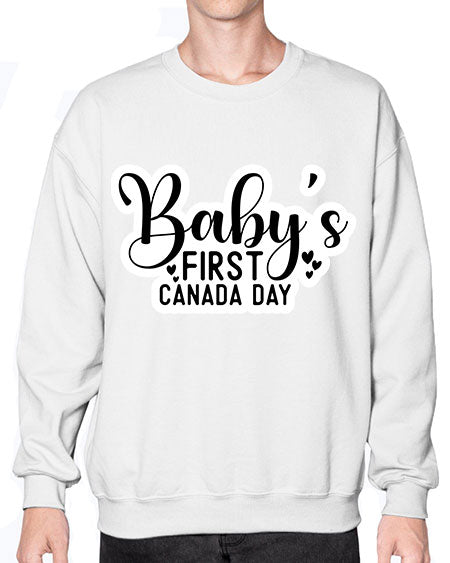 Baby s First Canada Day 275# - baby- Sweatshirt - Crew
