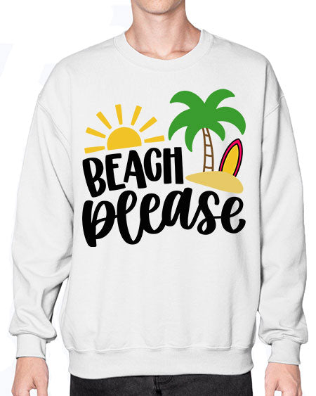 Beach Please Style 51# - summer- Sweatshirt - Crew
