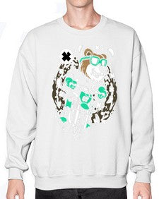 Bear motocross rider 15# - cartoon animals- Sweatshirt - Crew