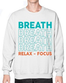 Breath Relax Focus 181# - yoga- Sweatshirt - Crew