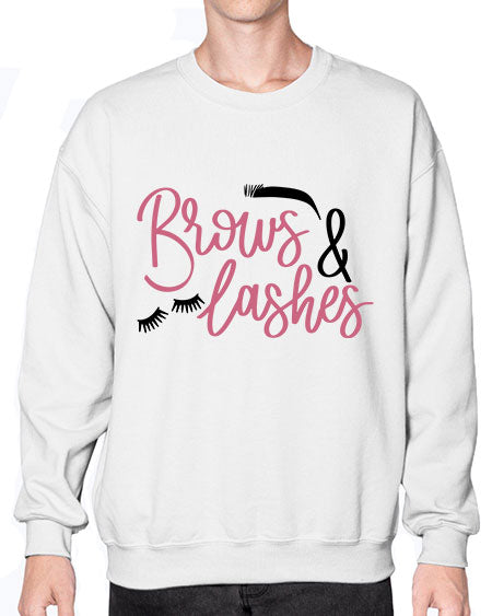 Brows Lashes Style 122# -makeup Sweatshirt - Crew