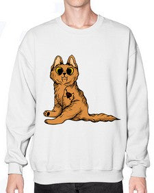 Cat 43# - cartoon animals- Sweatshirt - Crew