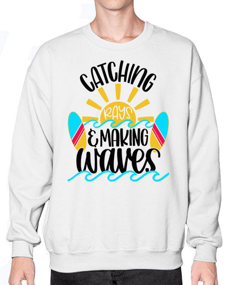 Catching Rays Making Waves Style 49# - summer- Sweatshirt - Crew