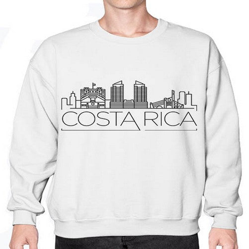 Costa Rica Minimal Skyline 631# - cities- Sweatshirt - Crew