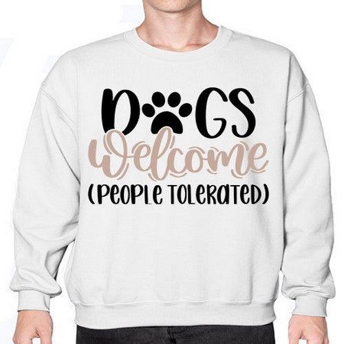 Dogs Welcome Style 21# - dogs- Sweatshirt - Crew