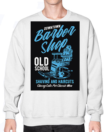 Downtown Barbershop CS729# - barber- Sweatshirt - Crew