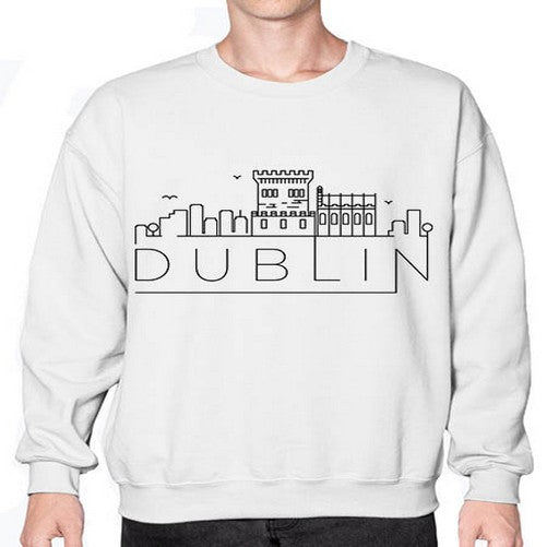 Dublin Minimal Skyline 690# - cities- Sweatshirt - Crew
