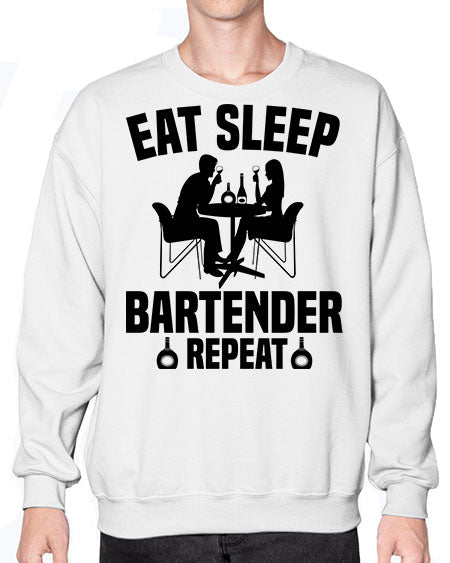 Eat sleep Style 130# - bartender- Sweatshirt - Crew