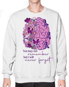 Floral Brain I Will Never Forget 146# - alzheimers- Sweatshirt - Crew
