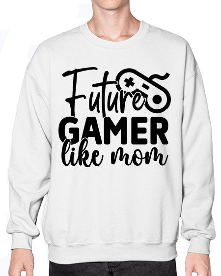 Future Gamer Like Mom 313# - kids- Sweatshirt - Crew