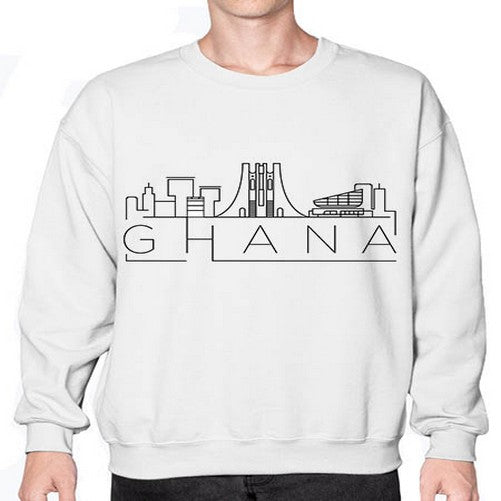 Ghana Minimal Skyline 769# - cities- Sweatshirt - Crew