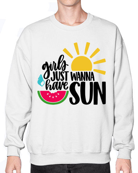 Girls Just Wanna Have Sun Style 44# - summer- Sweatshirt - Crew