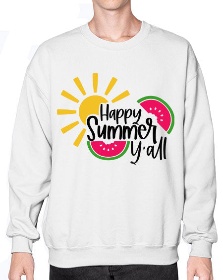 Happy Summer Yall Style 41# - summer- Sweatshirt - Crew