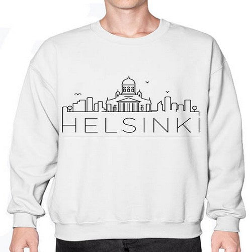 Helsinki Minimal Skyline 834# - cities- Sweatshirt - Crew