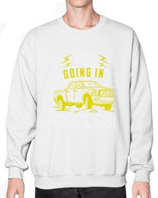 Hes going in circles 54# - hot rod- Sweatshirt - Crew