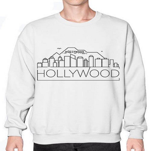 Hollywood Minimal Skyline 845# - cities- Sweatshirt - Crew