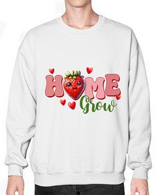 Home Grown Groovy Strawberry 1054# - strawberry- Sweatshirt - Crew