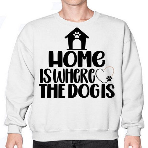 Home Is Where The Dogis Style 20# - dogs- Sweatshirt - Crew