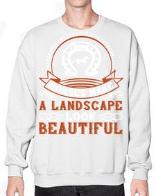 Horses make a landscape look beautiful Style 42# - horse- Sweatshirt - Crew