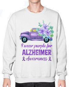 I Wear Purple For AlzheimerS Awareness 168# - alzheimers- Sweatshirt - Crew