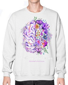 I Will Remember For You Brain Alzheimers Awareness 183# - alzheimers- Sweatshirt - Crew