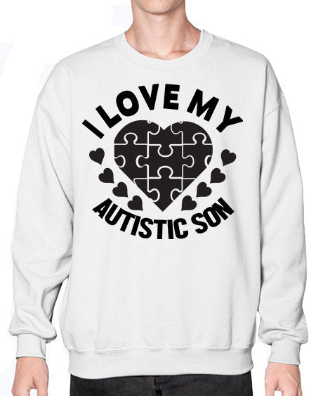 I love my Style 46# - autism- Sweatshirt - Crew