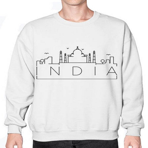 India Minimal Skyline 938# - cities- Sweatshirt - Crew