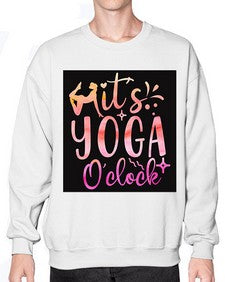 It s yoga O clock  345# - yoga- Sweatshirt - Crew