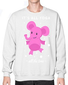 Its All Yoga All the Time 347# - yoga- Sweatshirt - Crew
