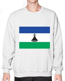 Lesotho 1129# - world flags- Sweatshirt - Crew