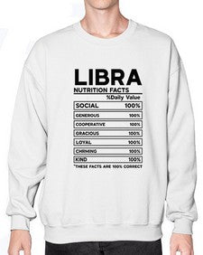Libra Nutrition Facts 318# - libra- Sweatshirt - Crew
