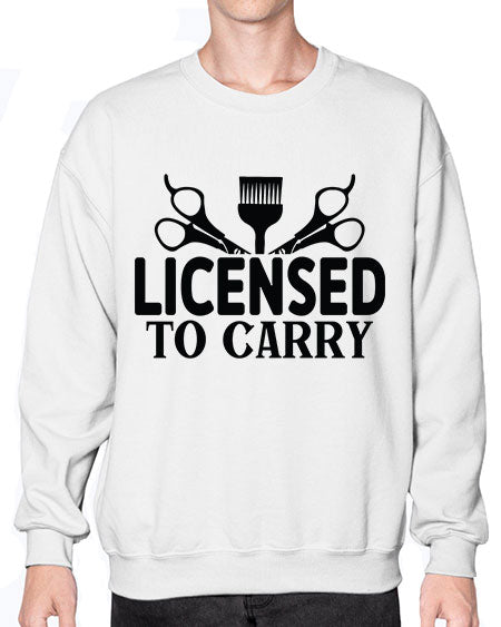 Licensed To Carry 1050# - hairdresser- Sweatshirt - Crew