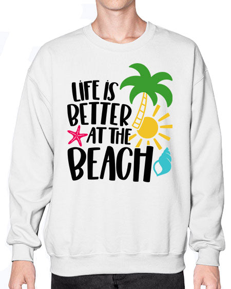 Life Is Better At The Beach Style 34# - summer- Sweatshirt - Crew