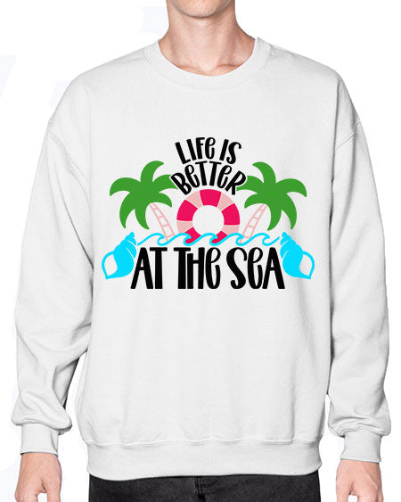 Life Is Better At The Sea Style 32# - summer- Sweatshirt - Crew