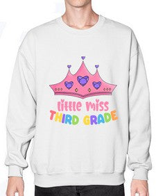 Little Miss third Grade 489# - third grade- Sweatshirt - Crew