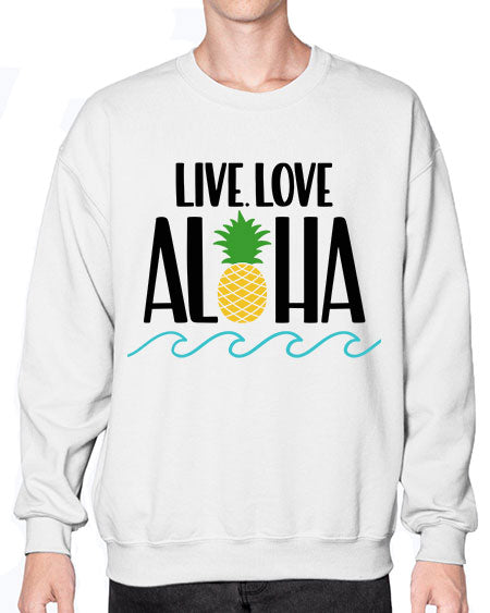 Live Love Aloha Style 30# - summer- Sweatshirt - Crew