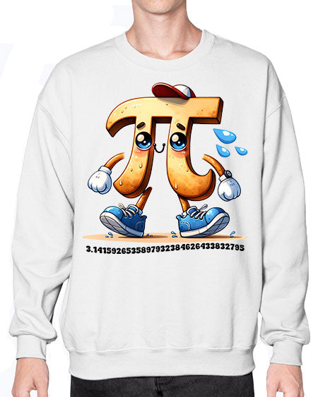 Long Running Pi Symbol Funny 27# - pi- Sweatshirt - Crew