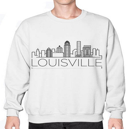 Louisvilla Minimal Skyline 1174# - cities- Sweatshirt - Crew