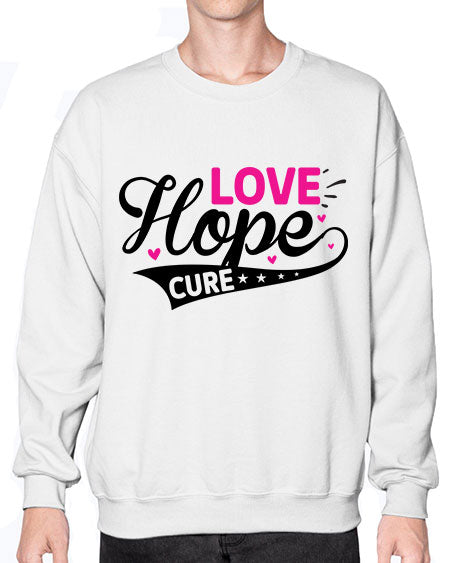 Love Hope Cure 14# - breast cancer- Sweatshirt - Crew