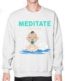 Meditate Before Bed 421# - yoga- Sweatshirt - Crew