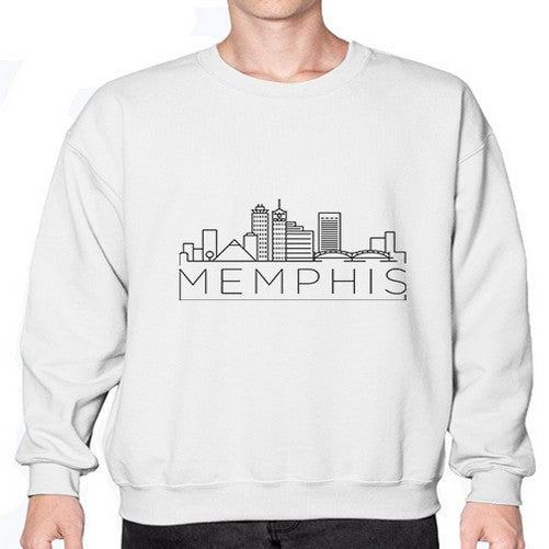 Memphis Minimal Skyline 1273# - cities- Sweatshirt - Crew